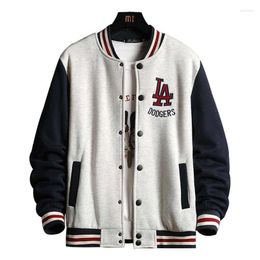 Men's Jackets Letter Embroidery Varsity Jacket Men Hip Hop Streetwear Loose Baseball Harajuku Ribbed Sleeve College Coats Big Size 5XL