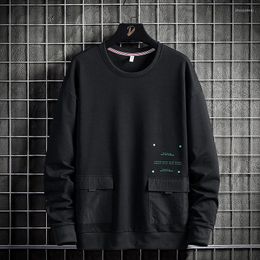 Men's Hoodies Korea Fashion Classic 2022 Black Oversize 7XL 8XL Sweatshirt For Men's Spring Autumn Casual Hip Hop Streetwear Clothes