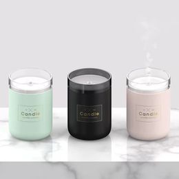 280ML diffuser Candle Humidifier Ultrasonic Air Humidifier Soft Light USB Essential Oil Diffusers Car Purifier Aroma Anion Mist Maker