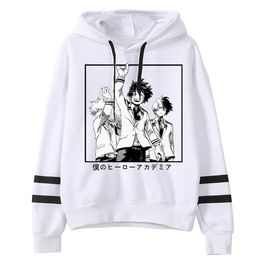 Men's Hoodies Sweatshirts Mens Boku No Hero Academia Men Women Pullovers bakugou todoroki 90s Anime Hoody Streetwear Tops G221008