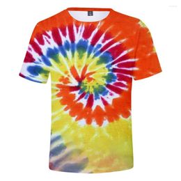 Men's T Shirts 3 To 14 Kids Shirt Tie Dye 3D Printed Boy/girls T-shirt Fashion Personality Spiral Colourful Teen Tshirt