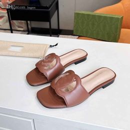 Sandali classici con plateau da donna firmati Fashion Slide Pantofole GGity Tacchi sexy Pelle di lusso SDGV