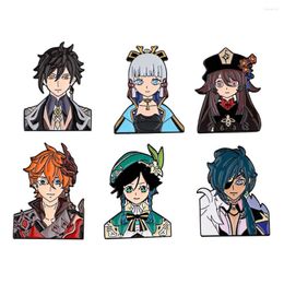 Brooches Enamel Pin Anime Badges Cool Stuff Genshin Impact Lapel Pins Year Gift Women's Brooch On Backpack Jewelry Accessories