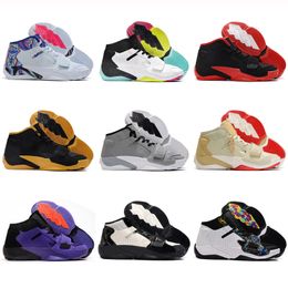 2 2s II Low Basketball Shoes Grey Fog Rattan Black Varsity Royal Red Mens Women Luxurys Designer Sports Sneakers Size 36-46