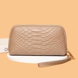 Evening Bags Fashion Crocodile Pattern Genuine Leather Women Purses Coin Purse Card Holder Wallets Cow Female Clutch Money Phone