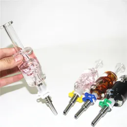 Smoking Skull Glycerin glass nectar water pipes with 14mm quartz tips dab oil rigs reclaimer catchers smoke tobacco bowls