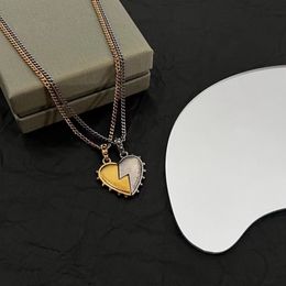 Heart shaped pendant necklace can be worn separately British bad boy designs male and female love gifts