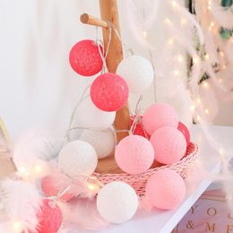 Strings 3M Led Cotton Ball Light String Decoration Fairy Lights Holiday Lighting Birthday Party Decor Christmas Home Lamp