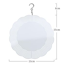 Sublimation Blank Wind Spinner 10 inch Aluminum Spinners Outdoor Hanging Garden Decoration Metal Blanks For