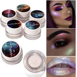 Wholesale 5 Colors Colorful Highlight Bronzers Shine Shimmer Face Eyeshadow Makeup Glitter Contour Cream Stage Makeup Beauty Cosmetics VTM TB1819