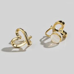 Backs Earrings Korea Minimalist Hollow Heart Clip For Women Girls Silicone Ear Non-Piercing Stud Earring Fashion Ring Jewellery