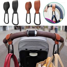 Stroller Parts Storage Hook PU Leather Baby Bag Pram Rotate 360 Degree Rotatable Cart Organiser Accessories