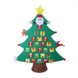 Christmas Decorations Calendar Gifts For 2022 Kids DIY Felt Tree With Ornaments Year Decoration Door Wall Hanging