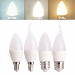 Led Bulb Chandelier Candle Light 110V 220V Warm White 3000K Cool 6500K Nature 4000K Energy Saving Lamp 6W