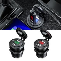 Car Organizer 2pcs 12V/24V 2.4 A USB Charger Port Socket With Switch