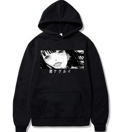 Men's Hoodies Sweatshirts Hot Anime Kakegurui Men Funny Japanese Streetwear Yumeko Jabami Graphic Unisex Tops Male G221008