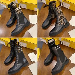 Botas clássicas de designer de luxo de moda feminina de renda feminina