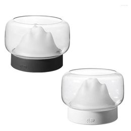 Fragrance Lamps Aroma Diffuser 400ML Mountain View Essential Oil Difusor With Warm And Color LED Lamp Humidificador