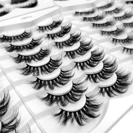 Reusable False Eyelashes Extension Natural Wispy Dramatic Full Strip Lashes Thick Messy 3D Faux Mink Lashes