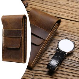 Watch Boxes PU Leather Travel Case Jewellery Pouch Portable Bracelet Bag Organiser