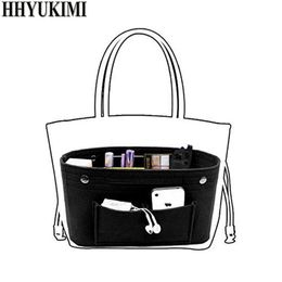 Cosmetic Bags Cases Evening HHYUKIMI Felt Cloth Inner Bag Women Fashion Handbag Multi-pockets Storage Organizer Luggage Accessories 221009
