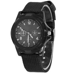 Classic dwaterproof waterproof Men quartz watch army soldier military canvas strap fabric analogue watches sports wristwatches