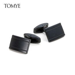 Cufflinks for Men Unique Matte Black Square Formal Custom Cuff Links for Dress Shirt Wedding Fashion Accessories