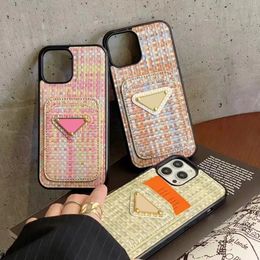 Designer Phone Cases iPhone 15 14 13 12 11 Pro Max Luxury P Card Slot Purse Hi Quality 16 15 15pro14pro 13Pro 12Pro 11pro X XS XR 7 8 Plus Case with Logo Box