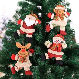 Weihnachtsbaum-Hängeornament, Weihnachtsmann/Schneemann/Elch/Bär-Anhänger für Weihnachten, Neujahr, Party, Heimdekoration