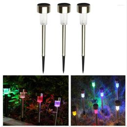 10pcs/lot Spike Solar Garden Lights Waterproof Lamp Landscape Lighting For Decoration Patio Lawn Light