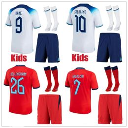 kids E NGLAND Soccer Jerseys KANE 2022 STERLING MOUNT RASHFORD 2-14 year Football equipment kit uniform GREALISH 22 23 national team FODEN