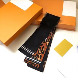 New Designer Design Women Silk Scarf Luxury Letter Print Fashion Bag Handle Scarf Hair Bundle Ties Headscarf