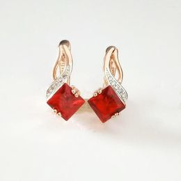 Dangle Earrings Women Drop Korean Office Style Rose Gold 585 Colour Jewellery Blue Stone Designs For