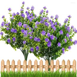 Decorative Flowers Outdoor Plant Shrubs Boxwood Plastic Leaves Fake Bushes Greenery Window Home Yard Garden Wedding Decor