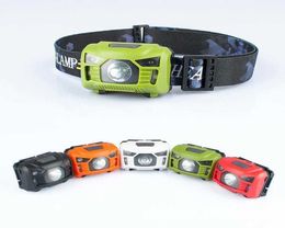 LED Headlamp Body Motion Sensor Mini Headlight Rechargeable Outdoor Camping Flashlight Head Torch Lamp With USB