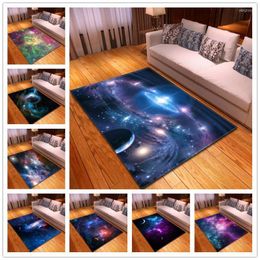 Carpets 3D Print Large Size For Living Room Home Area Rugs Mysterious Galaxy Starry Sky Carpet Soft Flannel Parlour Decor Mat/Rug