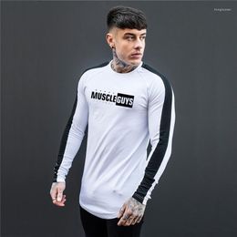 Men's T Shirts Autumn T-shirt Men's Long-sleeved Black And White Two-color O-Neck Daily Youth Vitality Top Casual Comfortable