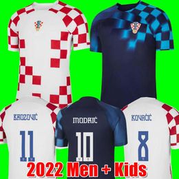 2022 Croazia MODRIC maglie da calcio squadra nazionale MANDZUKIC PERISIC KALINIC 22 23 Croazia maglia da calcio KOVACIC Rakitic Kramaric Uomo Bambini Kit uniformi