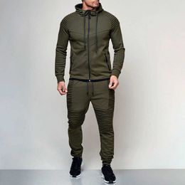 Men's Tracksuits Sets Autumn Winter Clothing Zipper Tracksuit Sportsuit Gym Casual Hoodies Sweatshirtjogging Homme G221010