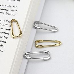 Hoop Earrings Trend Paper Clip Shape Earring For Women Girls Party Wedding Korean Design Fashion Jewelry Gifts Eh1005