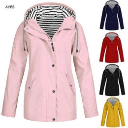 Women's Jackets 2022 women's fashion Hooded Girls Warm Coats Solid Colour Basic Outwear Red Yellow Plus Size Ladies Windbreaker Coat Female T221008