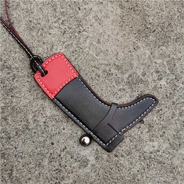 Keychains DIY Fashion Designer PU Faux Leather Boot Keychain Pendant For Women Ladies Bag Charm Accessories Ornament Gifts T221006