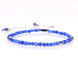 Fashion Bracelet 3mm Natural Lapis Tiger Eye Stone Tangling Stone Hand-woven Bracelets Can Bring Luck Love To Men And Women
