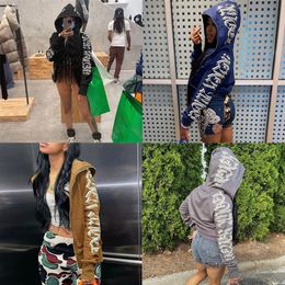 Wholesale Sweatshirts Women Designer Hoodies Long Sleeve Zipper Letter Print Jacket Coat Baseball Uniform Fashion Patchwork B10435