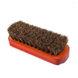 Clothing Storage Natural Horse Hair Shoe Brush Wooden Handle Shoes Cleaner Soft Leather Boots Polishing Home Cleaning Tools