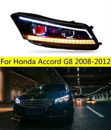 Head Lamp For Honda 20 08-20 13 Accord G8 Headlights Fog Light Day Running Light DRL H7 LED Bi Xenon Bulb Car Accessory