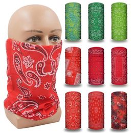 Bandanas Rojo Bandana Face Mask Cycing Senderismo Diadema para el cabello de yoga para mujeres Men enfriando cuello portador Balaclava