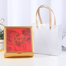 Gift Wrap Candy Box With PVC Bags Small Cardboard Wedding Card DecorationPaper Packaging Containers Luxury Cases