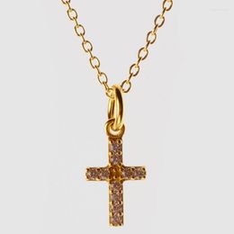 Pendant Necklaces Amorita Boutique Silver925 Cross With Cz Collarbone Chain Necklace