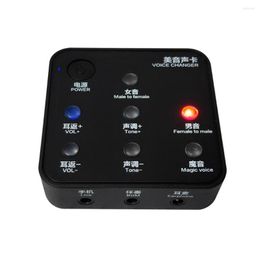 Microphones Voice Changer For PS4 XBOX Live Streaming Multifunction Male To Female Microphone Sound Modulator Phone Calls Mini